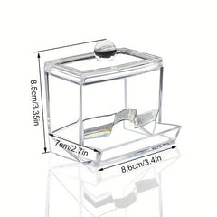 Clear Cotton Swabs Storage Holder Dispenser Bathroom Organizer