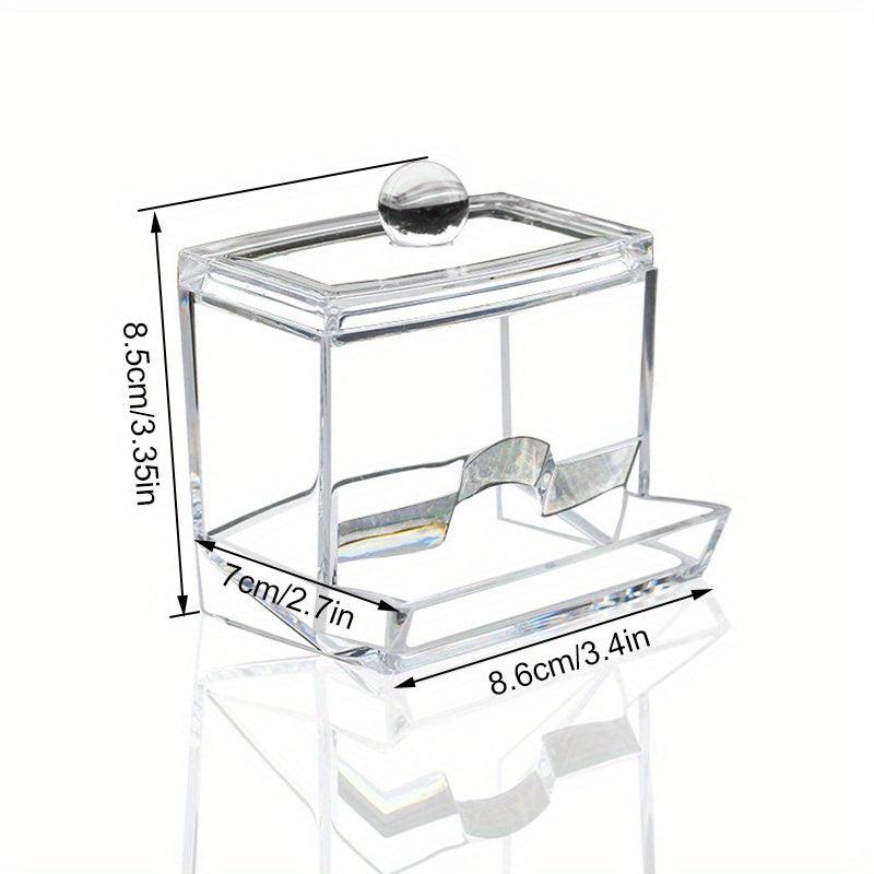 Clear Cotton Swabs Storage Holder Dispenser Bathroom Organizer