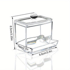 Clear Cotton Swabs Storage Holder Dispenser Bathroom Organizer