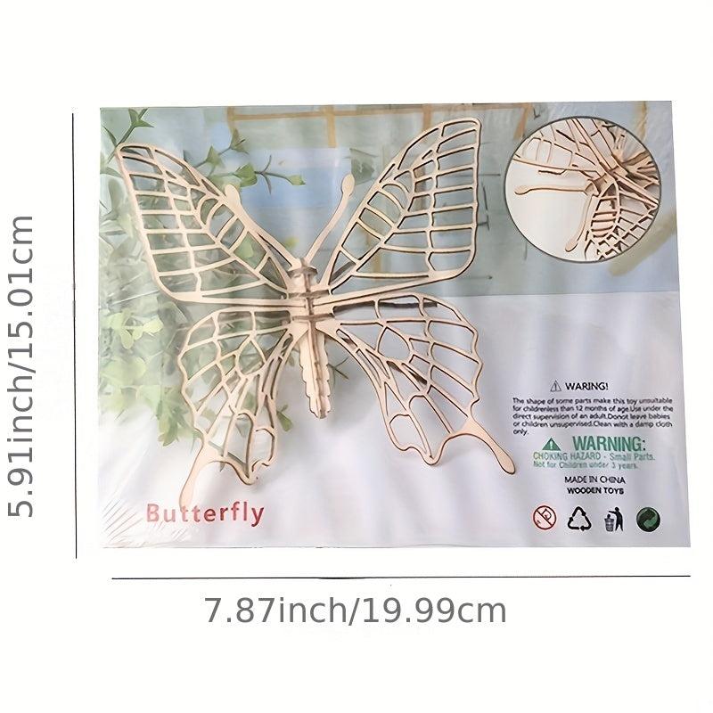 3D Wooden Insect Animal Puzzle DIY Toy Gift