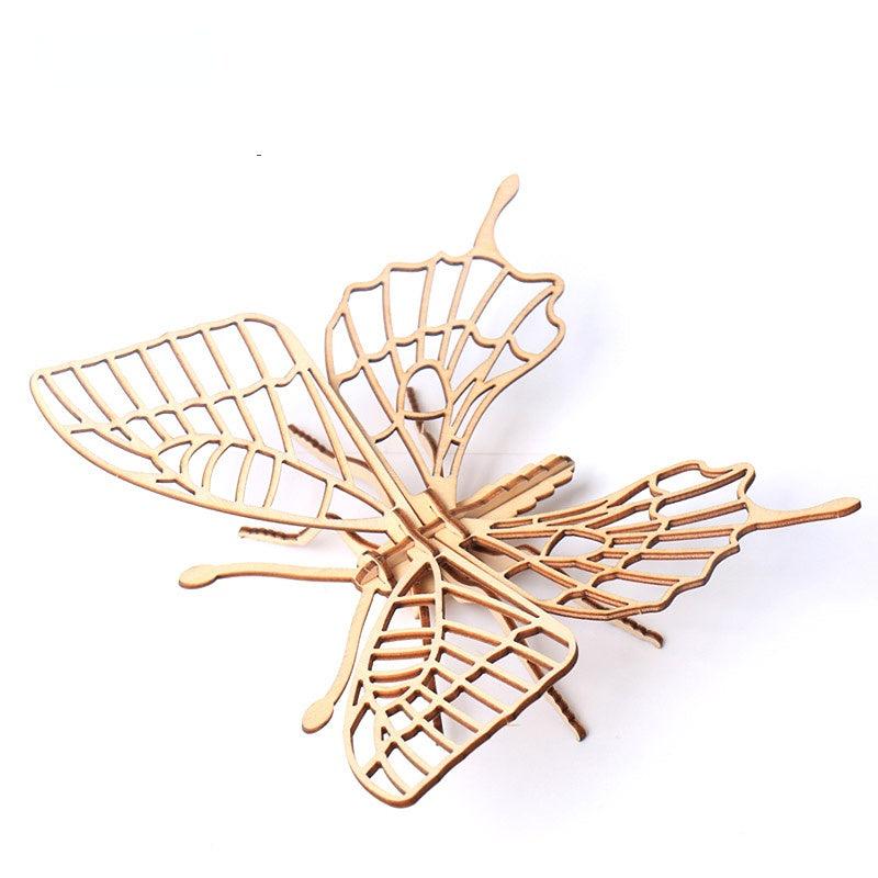 3D Wooden Insect Animal Puzzle DIY Toy Gift
