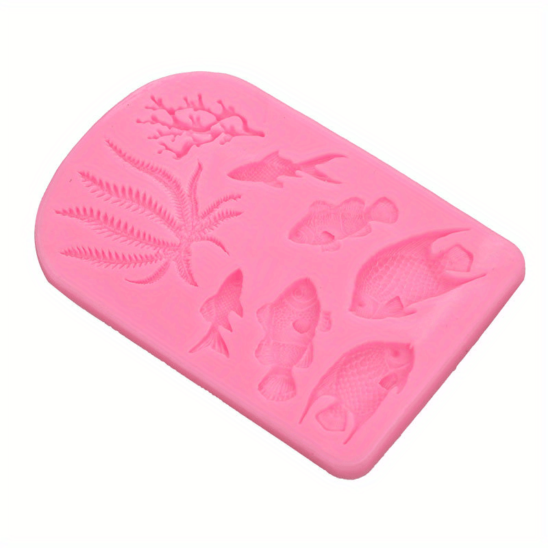 Marine Style Pendant Silicone Mold 6pcs Mermaid Tail Shape