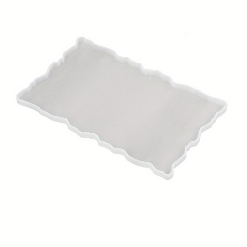 Silicone Resin Tray Mold Geode Agate & Handles DIY Crafts Faux Agate Tray