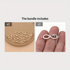 10Pcs Golden Plated Infinity Love Charm Pendant DIY Jewelry Making