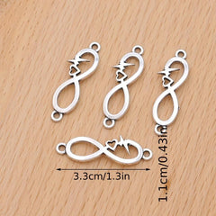 10Pcs Golden Plated Infinity Love Charm Pendant DIY Jewelry Making