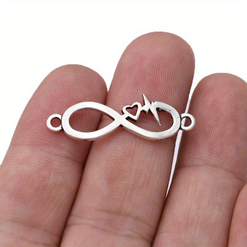 10Pcs Golden Plated Infinity Love Charm Pendant DIY Jewelry Making