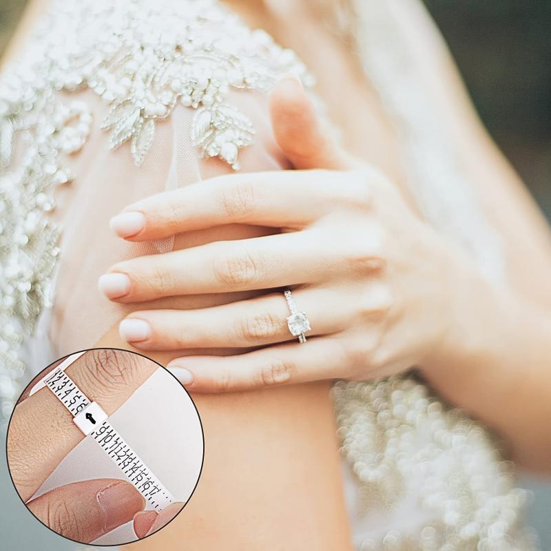 Ring Sizer Measuring Tool Finger Size Gauge Clear Jewelry Sizing 17 Rings Size