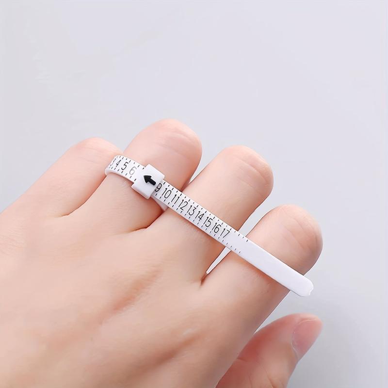 Ring Sizer Measuring Tool Finger Size Gauge Clear Jewelry Sizing 17 Rings Size