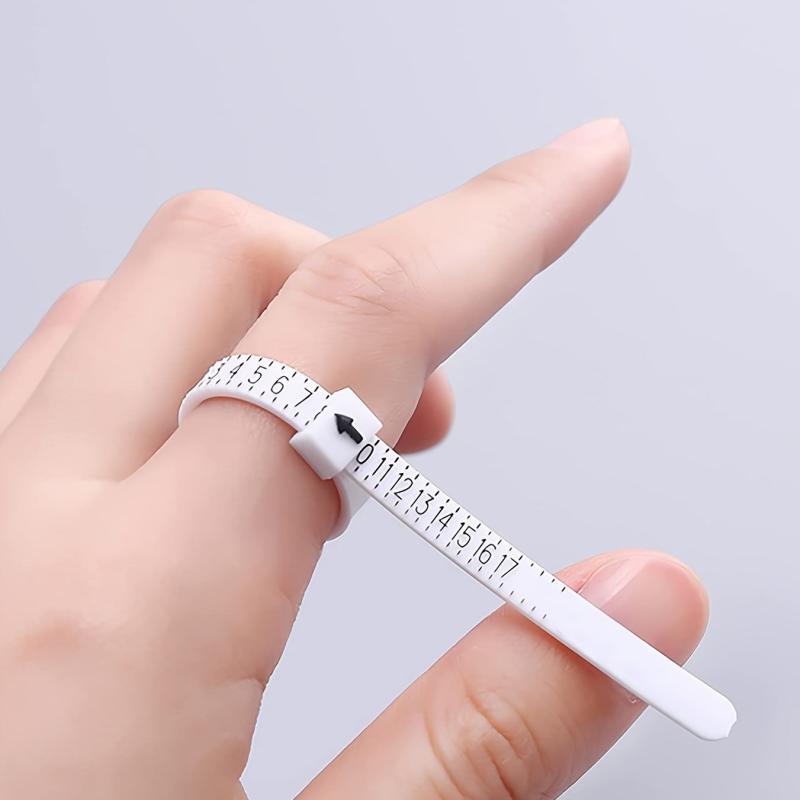 Ring Sizer Measuring Tool Finger Size Gauge Clear Jewelry Sizing 17 Rings Size