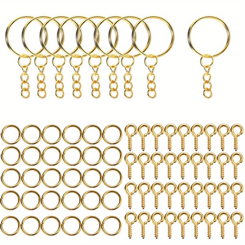 DIY Keychain Making Set Jewelry Accessories Kit for Epoxy Resin Key Chain