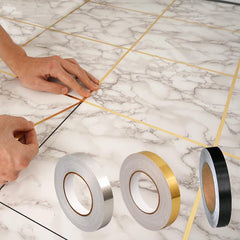 50m Golden Self Adhesive Tile Sticker Waterproof Wall Gap Sealing Tape Strip