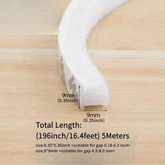 Gray Weather Stripping Brush for Sliding Windows Doors - Self Adhe