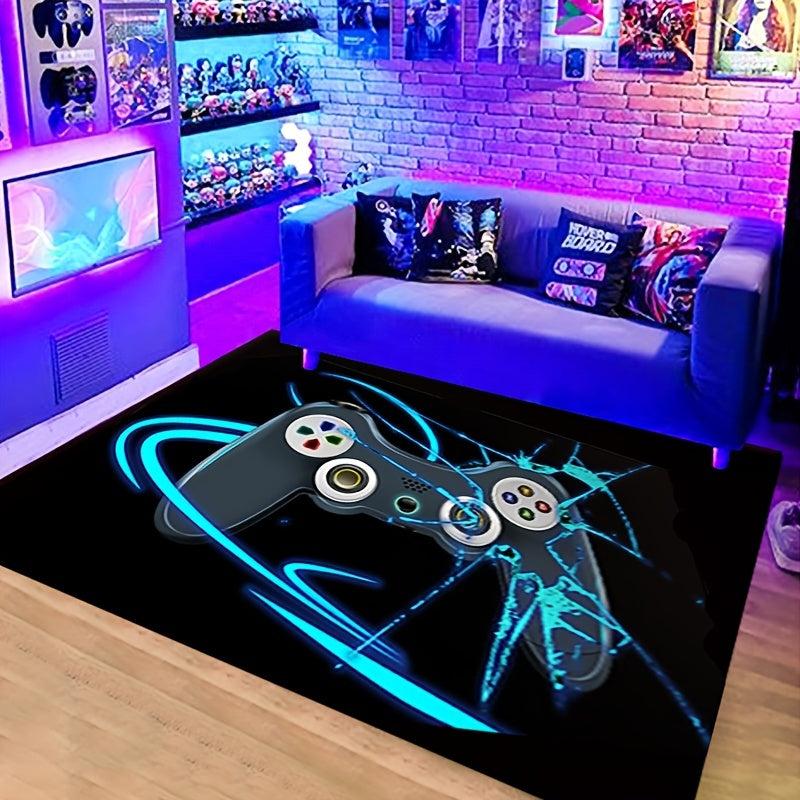Area Rug Gamepad Print Anti Slip Floor Mat Colourful Pattern