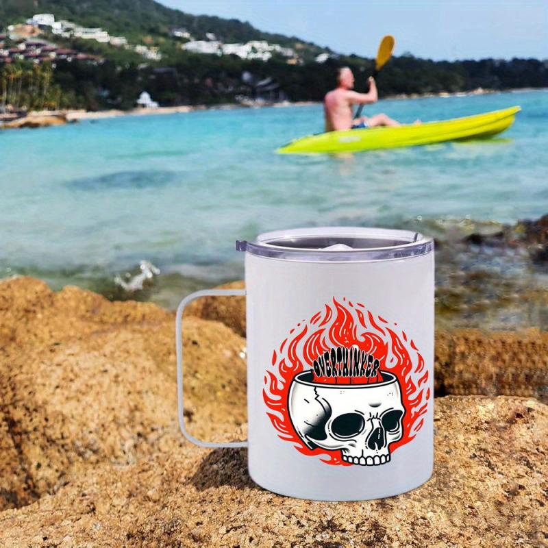 Insulated Stainless Steel Coffee Mug - Funny Animal Print