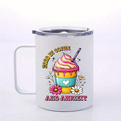 Insulated Stainless Steel Coffee Mug - Funny Animal Print