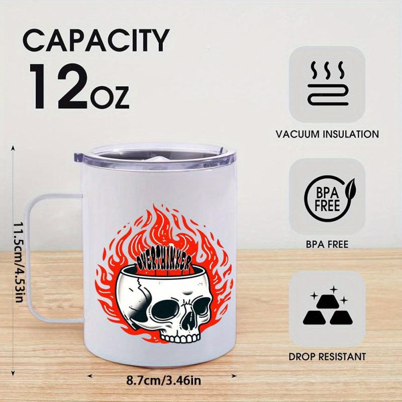 Insulated Stainless Steel Coffee Mug - Funny Animal Print