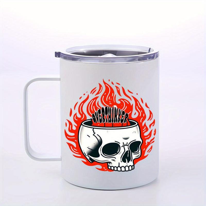 Insulated Stainless Steel Coffee Mug - Funny Animal Print