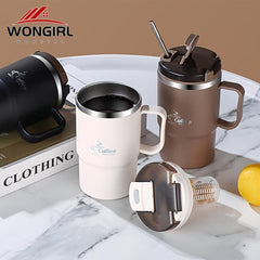 Stainless Steel Insulated Coffee Mug 17oz with Lid, Spoon, Tea Infuser