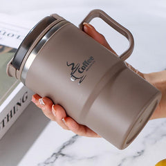 Stainless Steel Insulated Coffee Mug 17oz with Lid, Spoon, Tea Infuser