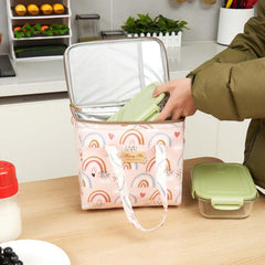 Rainbow Lunch Box Bag Large Capacity Waterproof Insulated for Picnic Camping