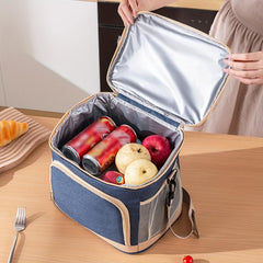 Insulated Leakproof Lunch Bag Double Compartment Waterproof Cooler Bag