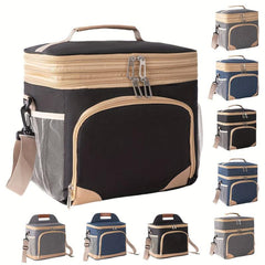 Insulated Leakproof Lunch Bag Double Compartment Waterproof Cooler Bag
