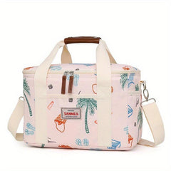 Large Waterproof Insulated Cooler Bag for Outdoor Leisure, Camouflage Pattern