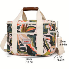 Large Waterproof Insulated Cooler Bag for Outdoor Leisure, Camouflage Pattern