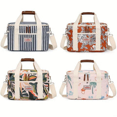 Large Waterproof Insulated Cooler Bag for Outdoor Leisure, Camouflage Pattern