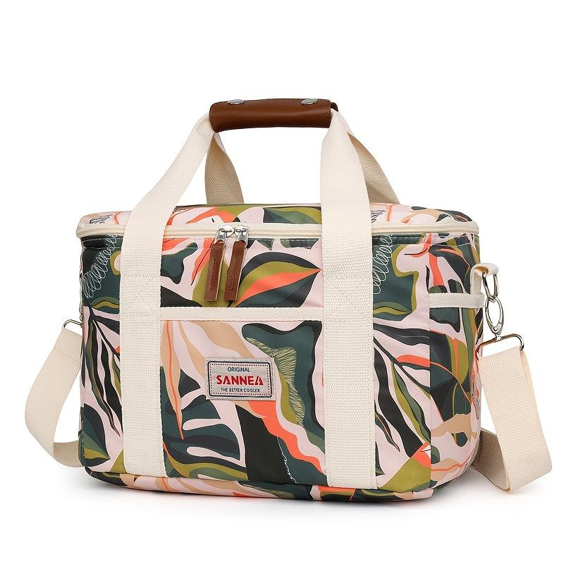Large Waterproof Insulated Cooler Bag for Outdoor Leisure, Camouflage Pattern
