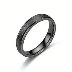 Niche Titanium Steel Frosted Ring For Men Couples 4mm Width