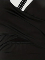 Split Thigh Bodycon Party Dress Sleeveless
