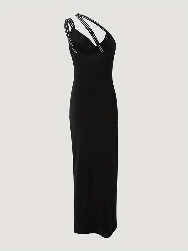 Split Thigh Bodycon Party Dress Sleeveless
