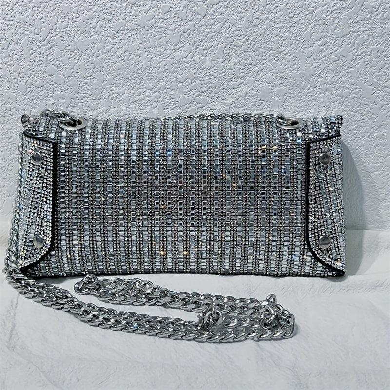 Rhinestone Crossbody Bag Chain Handbag For Wedding Cocktail