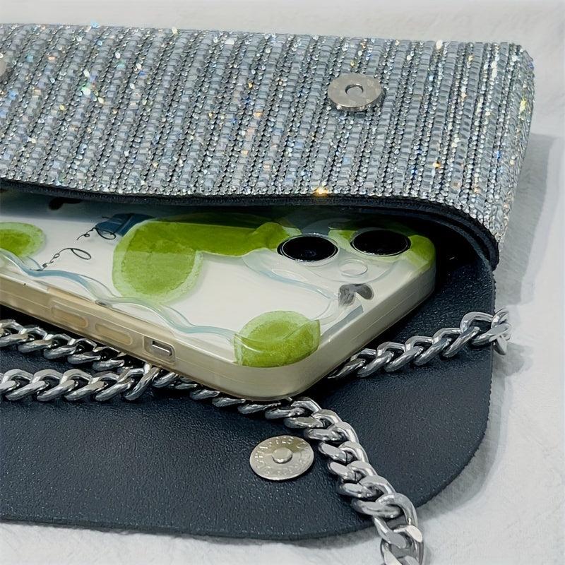 Rhinestone Crossbody Bag Chain Handbag For Wedding Cocktail