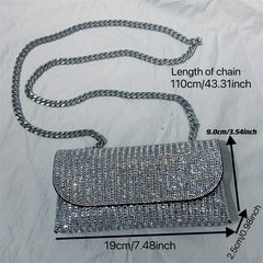 Rhinestone Crossbody Bag Chain Handbag For Wedding Cocktail