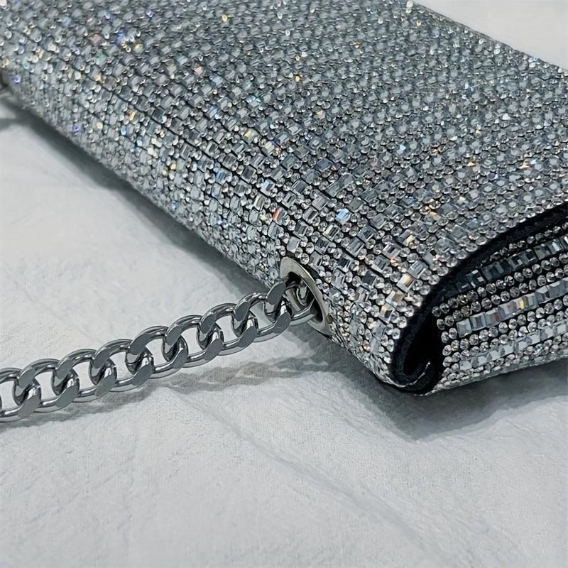 Rhinestone Crossbody Bag Chain Handbag For Wedding Cocktail