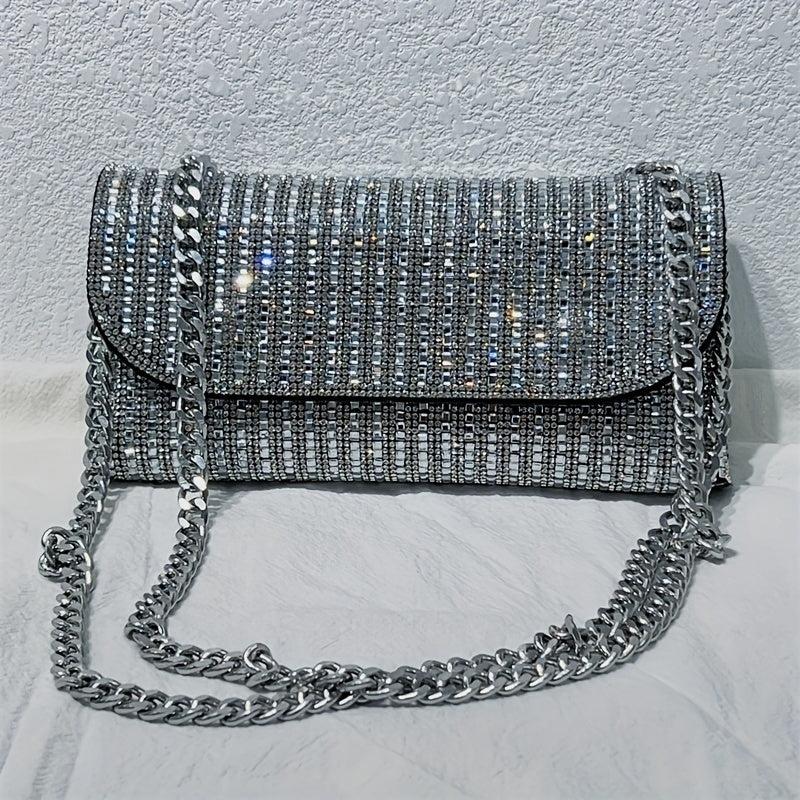 Rhinestone Crossbody Bag Chain Handbag For Wedding Cocktail
