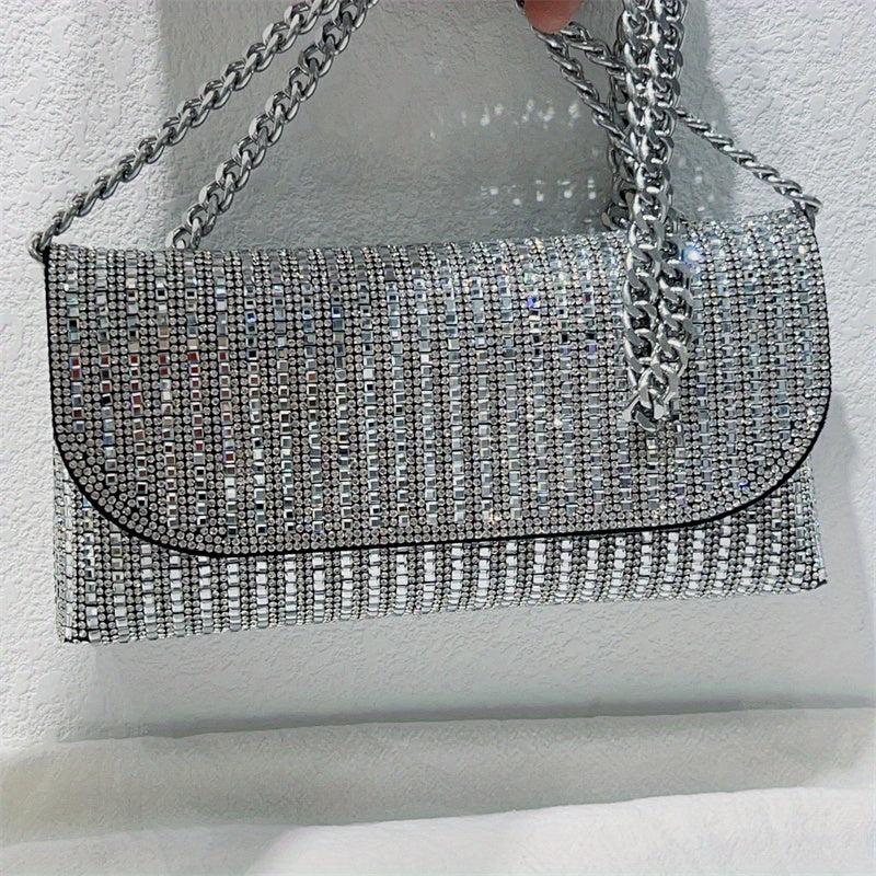 Rhinestone Crossbody Bag Chain Handbag For Wedding Cocktail