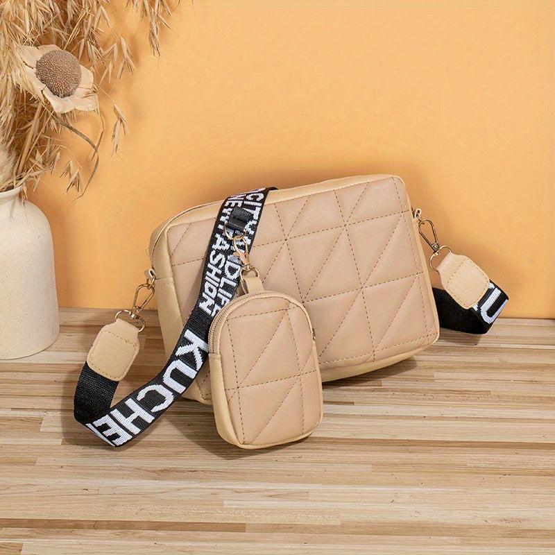 Mini Square Crossbody Bag PU Leather Purse Versatile Shoulder Bag