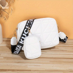 Mini Square Crossbody Bag PU Leather Purse Versatile Shoulder Bag