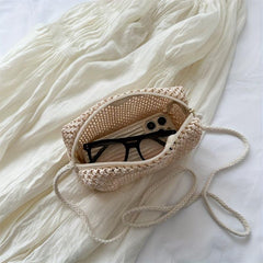Straw Woven Crossbody Bag Rattan Handbag & Purse