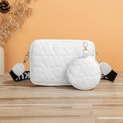 Classic Quilted Crossbody Bag PU Leather Purse Women's Shoulder Handbag