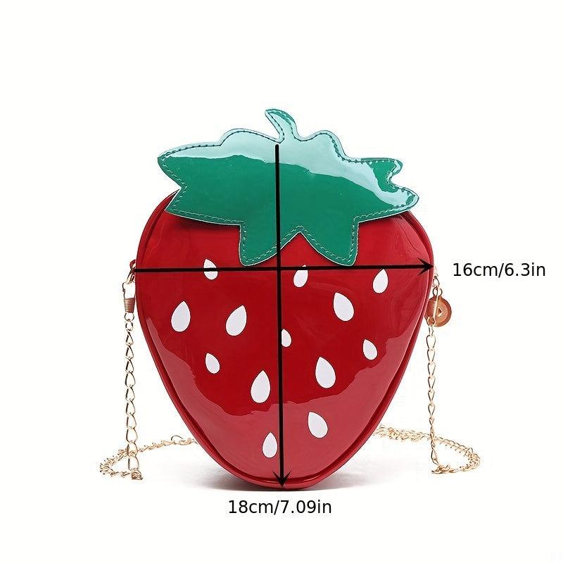 Strawberry Shaped Crossbody Bag Mini Chain Shoulder Bag for Girls & Women