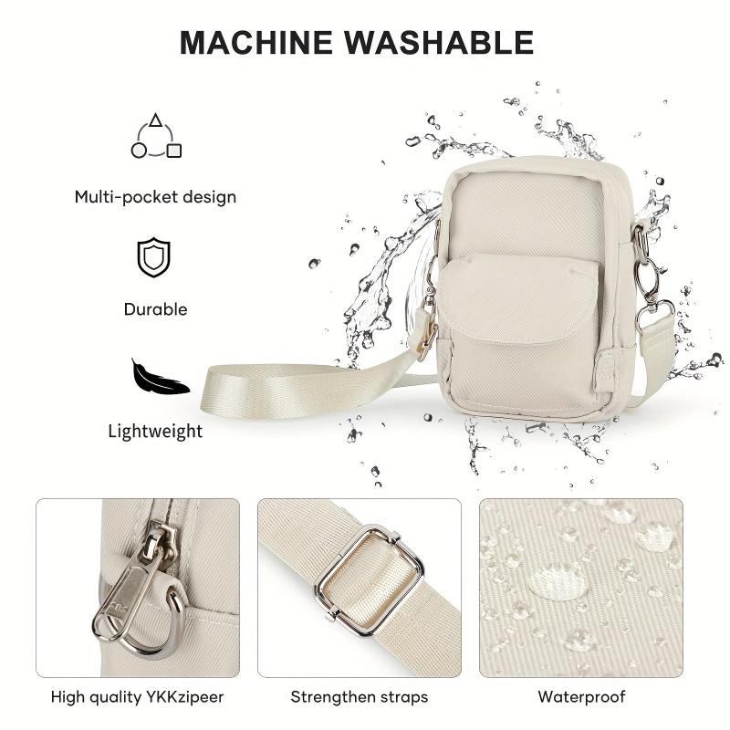 Minimalist Small Shoulder Bag Zipper Crossbody Bag Coin Purse