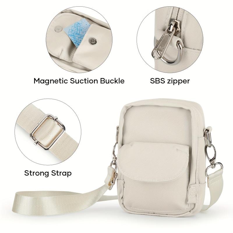 Minimalist Small Shoulder Bag Zipper Crossbody Bag Coin Purse
