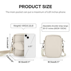 Minimalist Small Shoulder Bag Zipper Crossbody Bag Coin Purse