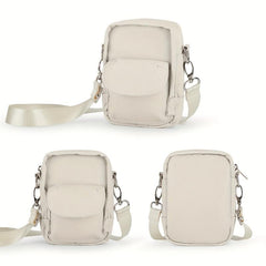 Minimalist Small Shoulder Bag Zipper Crossbody Bag Coin Purse