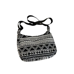 Geometric Pattern Canvas Shoulder Bag for Work