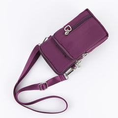 Nylon Zipper Phone Bag Coin Purse Small Shoulder Bag